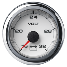 Veratron 52MM (2-1/16") OceanLink Battery Voltage Gauge - 16 to 32V - White Dial & Bezel