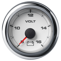 Veratron 52MM (2-1/16") OceanLink Battery Voltage Gauge - 8 to 16V - White Dial & Bezel