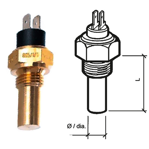 Veratron Coolant Temperature Sensor - 40° to 120°C - 3/8 - 18 DRYSEAL NPTF