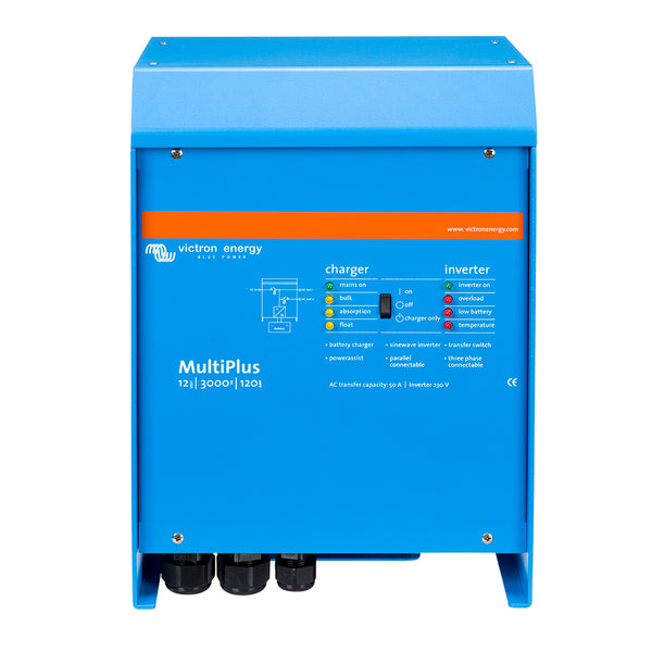 Victron MultiPlus Inverter/Charger 12V DC - 3000W - 120V AC w/120AMP Battery Charger - 50AMP Transfer Switch (UL LISTED)